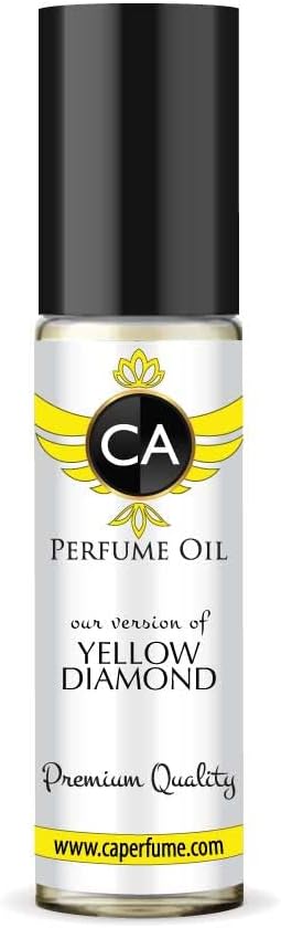 CA Perfume Impression of Yellow Diamond For Women Replica Fragrance Body Oil Dupes Alcohol-Free Essential Aromatherapy Sample Travel Size Concentrated Long Lasting Attar Roll-On 0.3 Fl Oz/10ml