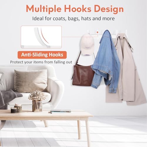 Optish Coat Rack Wall Mount, Coat Hook Wall Mount, Wall Hooks - Image 2