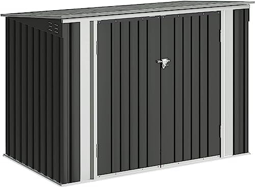 Devoko Outdoor Storage Shed 5.8 x 3.3 FT Metal Trash Shed Waterproof Outside - Image 2