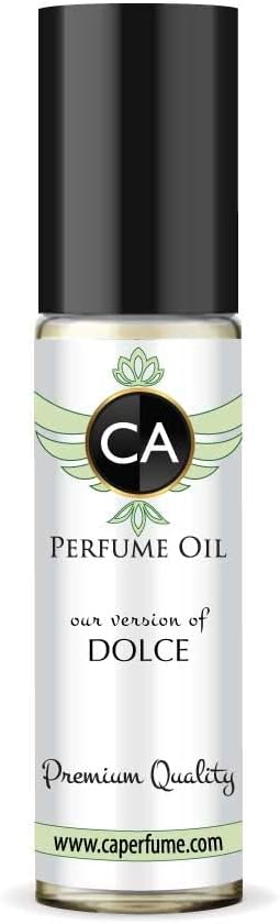 CA Perfume Impression of Dolce For Women Replica Fragrance Body Oil Dupes Alcohol-Free Essential Aromatherapy Sample Travel Size Concentrated Long Lasting Attar Roll-On 0.3 Fl Oz/10ml