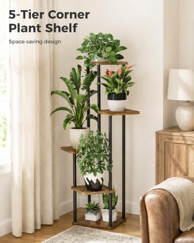 Bamworld Plant Stand Indoor Corner Plant Shelf - Image 2