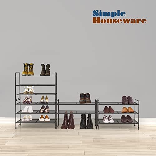 Simple Houseware 3-Tier Stackable Mesh Shoe Rack - Image 5