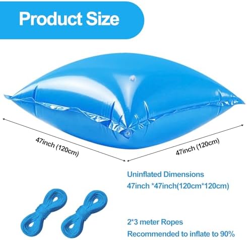 SheeChung Patio Furniture Cover Airbag, Square 47"x47" Inflatable Air Pillow - Image 3