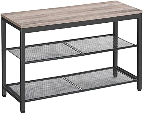 HOOBRO Shoe Bench, 3-Tier Shoe Rack, Industrial Shoe Organizer Storage Bench by HOOBRO