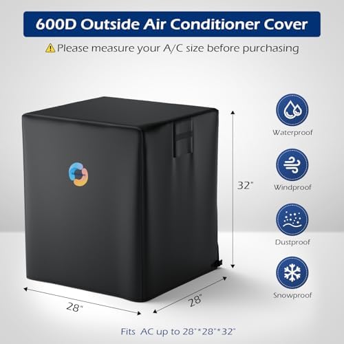 Air Conditioner Cover for Outside -600D Waterproof AC Units Cover Outdoor for - Image 2