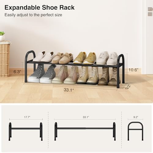 STO STO Expandable Shoe Organizer, 1-Tier Metal Shoe Rack - Image 3