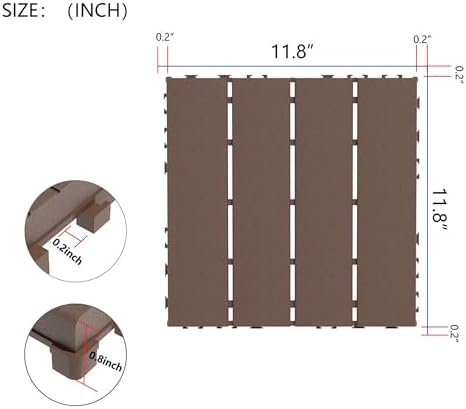 44 Pack Plastic Interlocking Deck Tiles - Image 3