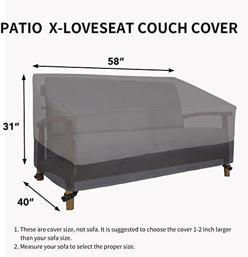 Easy-Going Heavy Duty Outdoor Loveseat Cover, 58Wx40Dx31H inch - Image 6