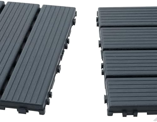 Plastic Interlocking Deck Tiles, 44 Pack Patio Deck Tiles, Patio Floor Decking - Image 3