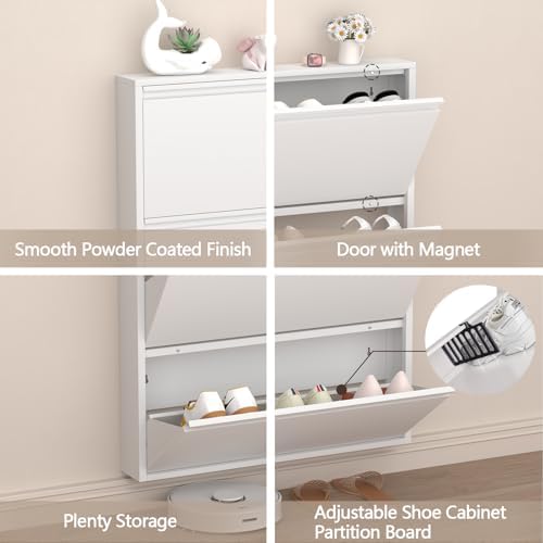 GREATMEET Slim Wall Mounted Metal Storage Cabinet - Image 4