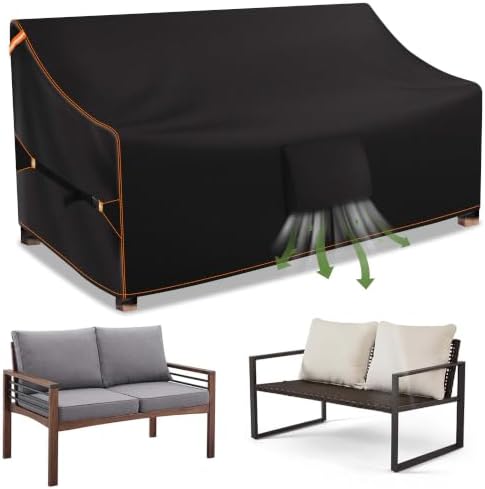 Patio Furniture Couch Cover 2-Seater Outdoor Sofa Cover Waterproof by Rimwig