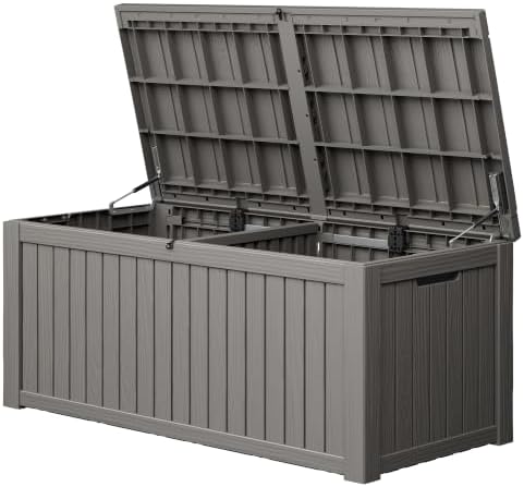 Outdoor Storage Box Waterproof, 200 Gallon Deck Box by WTFGO