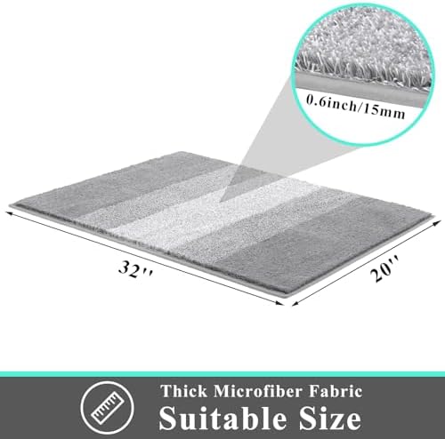 Vaukki Indoor Doormat Entryway Light Grey Door Mat 32x20 inch - Image 2