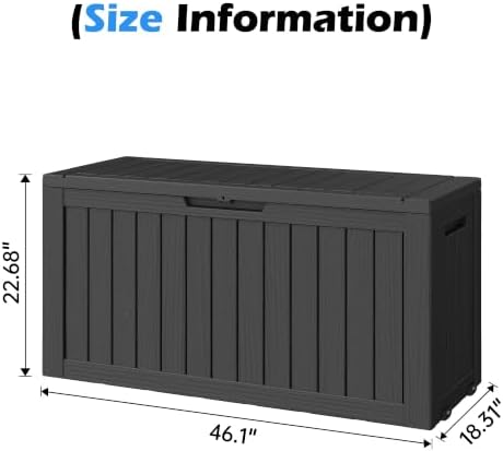 Outdoor Storage Box Waterproof, 82 Gallon Deck Box - Image 2
