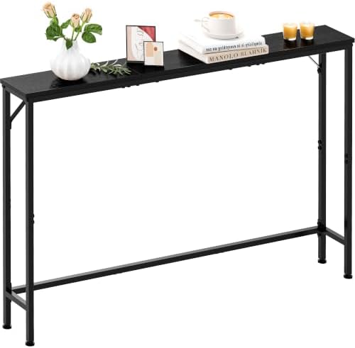 47.2" Console Table, Narrow Entryway Table, Skinny Sofa Table, Behind CouchTable by VANTIMO