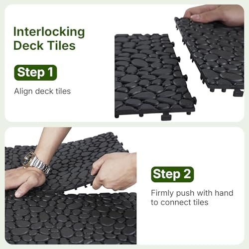 Rovibek 60PCS Plastic Interlocking Deck Tiles - Image 3