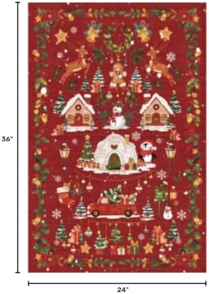 2x3 Christmas Cute Area Rug : Non-Slip Washable Winter Holiday Indoor Doormat - Image 2