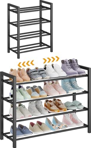 4-Tier Expandable Metal Shoe Rack by Detsuk
