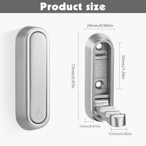 Folding Wall Hooks, 6 Pack, Zinc Alloy, Heavy Duty Coat Hooks - Image 3