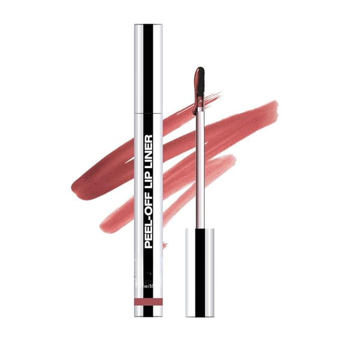 Longwear Peel-off Lip Stain Marker Peel Off with Vitamin E - Smudge-Resistant Lip Liner & Base for All Skin Types (03#)