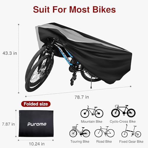 Puroma Bike Cover Waterproof Outdoor Bicycle Windproof Cover - Image 2