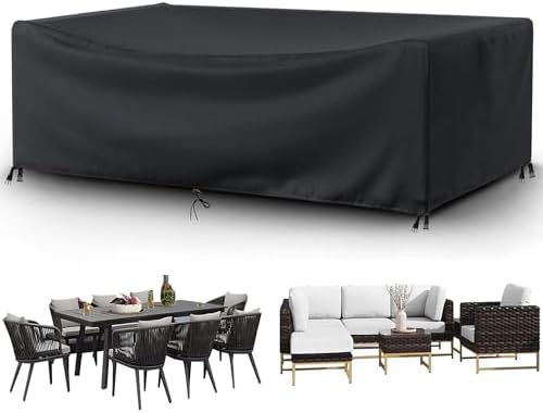 Outdoor Patio Furniture Covers Waterproof 92" L x 44" W x 28" H 600D by Ziewee