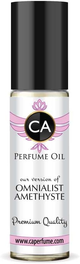 CA Perfume Impression of Omnialist Amethyste For Women Replica Fragrance Body Oil Dupes Alcohol-Free Essential Aromatherapy Sample Travel Size Concentrated Long Lasting Attar Roll-On 0.3 Fl Oz/10ml