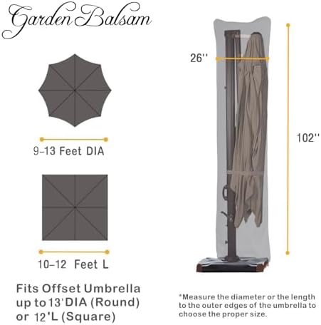 Patio Umbrella Cover for 9'-13' Offset/Cantilever Umbrellas - Image 2