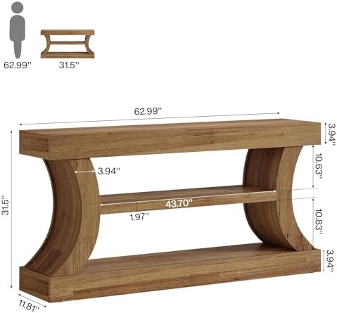 Tribesigns 63-Inch Farmhouse Entryway Console Table - Image 2