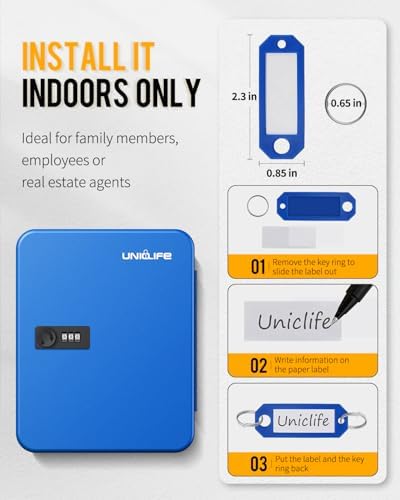 Uniclife 28 Keys Steel Key Cabinet - Image 7