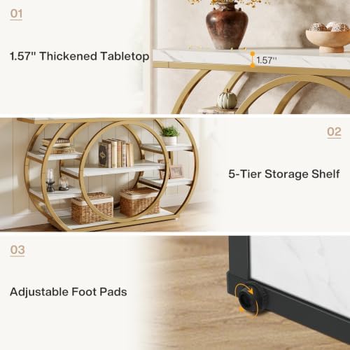 Tribesigns 47" Industrial Entryway Table - Image 7