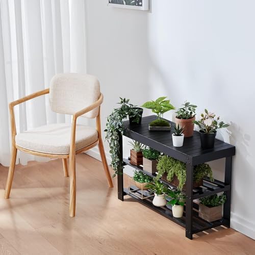 Pipishell 3 Tier Bamboo Shoe Rack Bench - Image 6