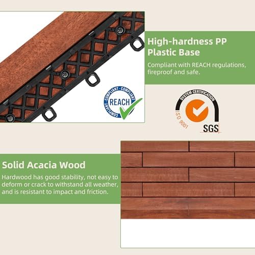 PrimeZone Solid Acacia Wood Edge Trim Set - Image 5