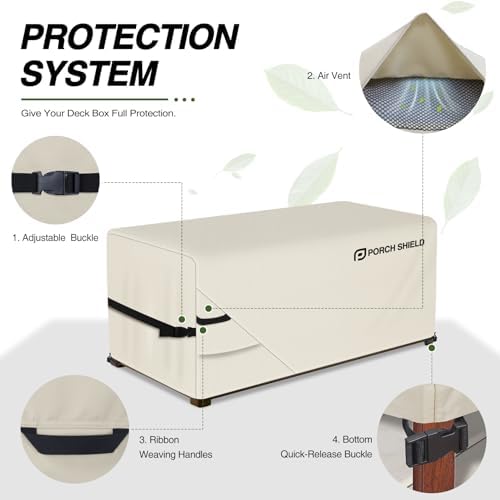 Porch Shield Patio Deck Box Storage Cover 61 x 28 x28 inch - Image 3