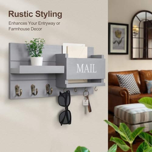 Lwenki Mail Organizer for Wall Mount – Key Holder - Image 4