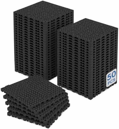 Interlocking Drainage Tiles 50PCS Modular Interlocking Cushion 12" x 12" by Unknown