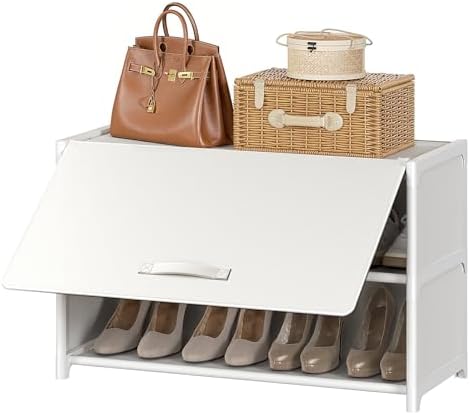 3 Tier Shoe Cabinet with Door, 12-Pair Storage by UNITSTAGE
