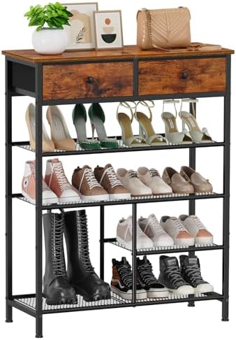 Snughome Shoe Rack, 5 Tier Shoe Storage Organizer by Snughome