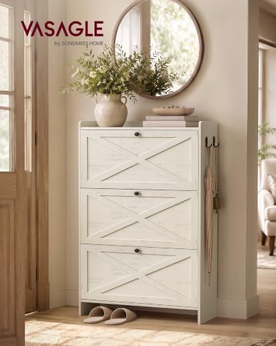 VASAGLE Narrow Shoe Storage Cabinet Organizer - Image 3