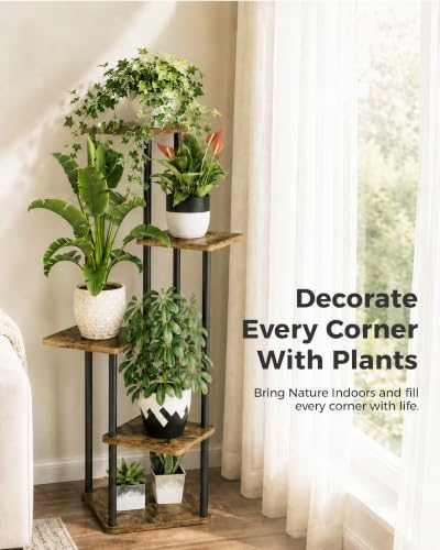 Bamworld Plant Stand Indoor Corner Plant Shelf - Image 3