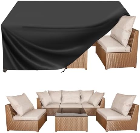 BALEINE Patio Furniture Covers Waterproof, Heavy Duty Outdoor Table Cover by BALEINE