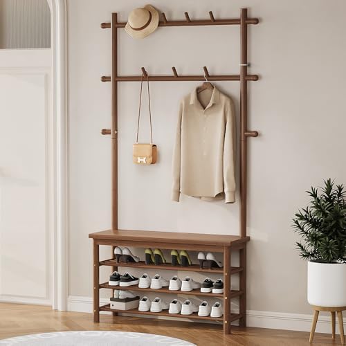 Bamboo Hall Tree Entryway Bench by Welfuturer