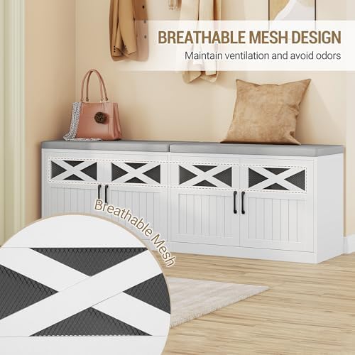 Hzuaneri 59" Shoe Storage Bench - Image 6