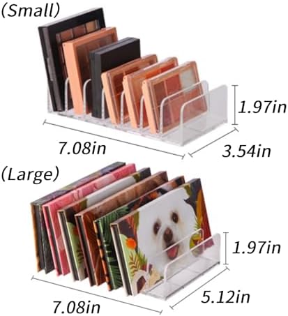 2 Pack Clear Stackable Makeup Palette Organizer Trays - Image 2