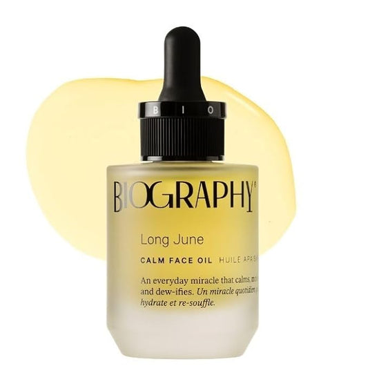 Biography Long June Quieting Face Oil, 13ml- Natural Smoothing & Clarifying Dry Oil. Clarifying, Moisturizing & Hydrating Beauty Facial Oil for Women w/Camellia, Vitamin E & Marula