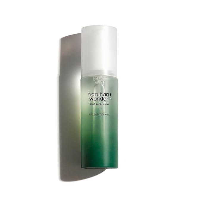 haruharu Wonder Black Bamboo Mist, 2.7 fl.oz. Hydrating and Firming Skin, Black Rice, Panax Ginseng for Clean and Smooth Skin Surface, Korean Skincare, Vegan, Cruelty Free