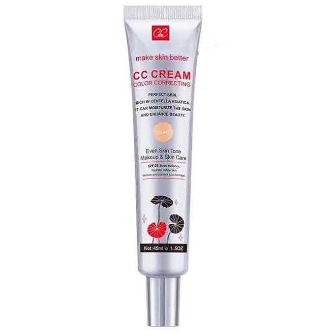 Color Correcting CC Cream with SPF 25, Coverage Lightweight Foundation, Hydrating Serum, Even Skin Tone Makeup and Skin Care, Boost Radiance, Refine Skin Texture, Avoid Sun Damage (LightLight, 1PCS)