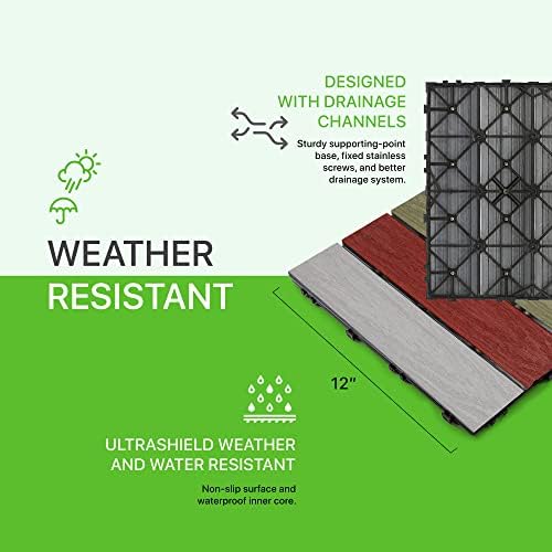 NewTechWood UltraShield Naturale 1 ft. x 1 ft. Composite Deck Tiles - Image 3
