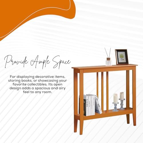 Kings Brand Narrow Console Table w/Storage Shelf - Image 7