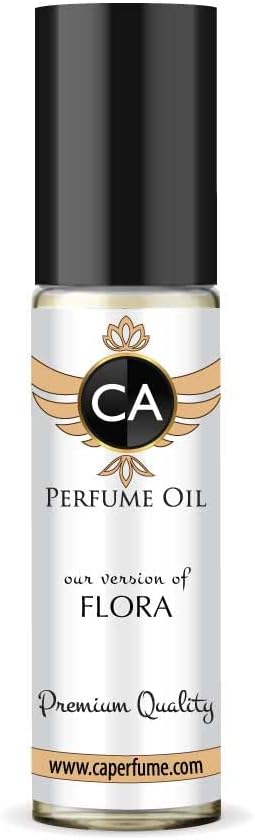 CA Perfume Impression of Flora For Women Replica Fragrance Body Oil Dupes Alcohol-Free Essential Aromatherapy Sample Travel Size Concentrated Long Lasting Attar Roll-On 0.3 Fl Oz/10ml